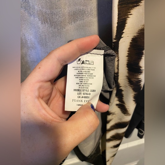 Frank Lyman Animal Print Open Cardigan Jacket | Size 14 | Made in Canada - Picture 3 of 7